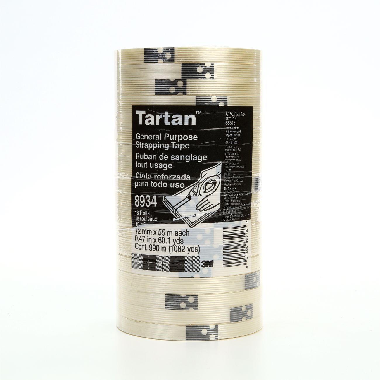 3M 3M 7100009809 Filament Tape Clear 12mm X 55m 72 Rolls