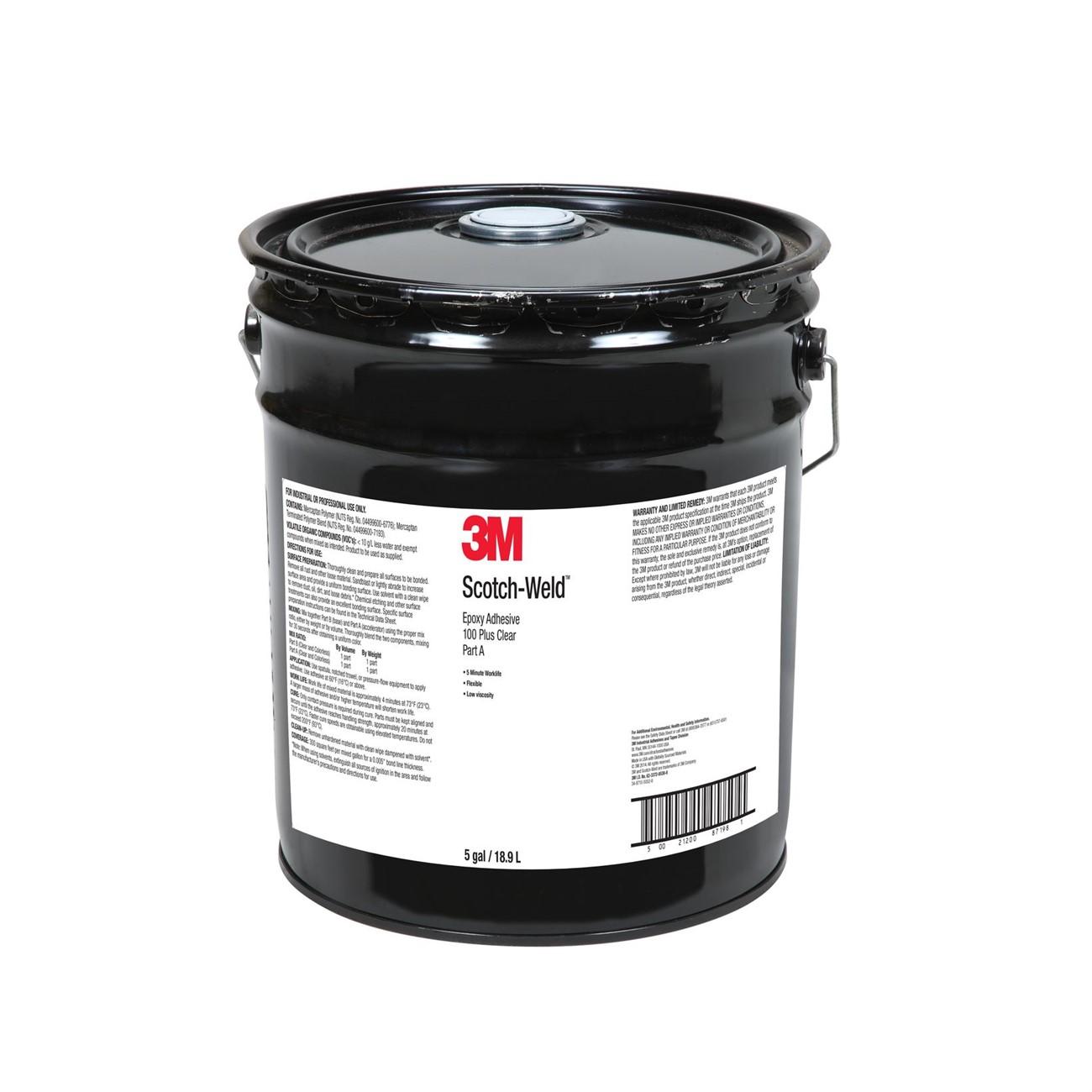 3M 3M 7100046020 Scotch-weld Epoxy Adhesive 100 Plus Clear 5 Gal