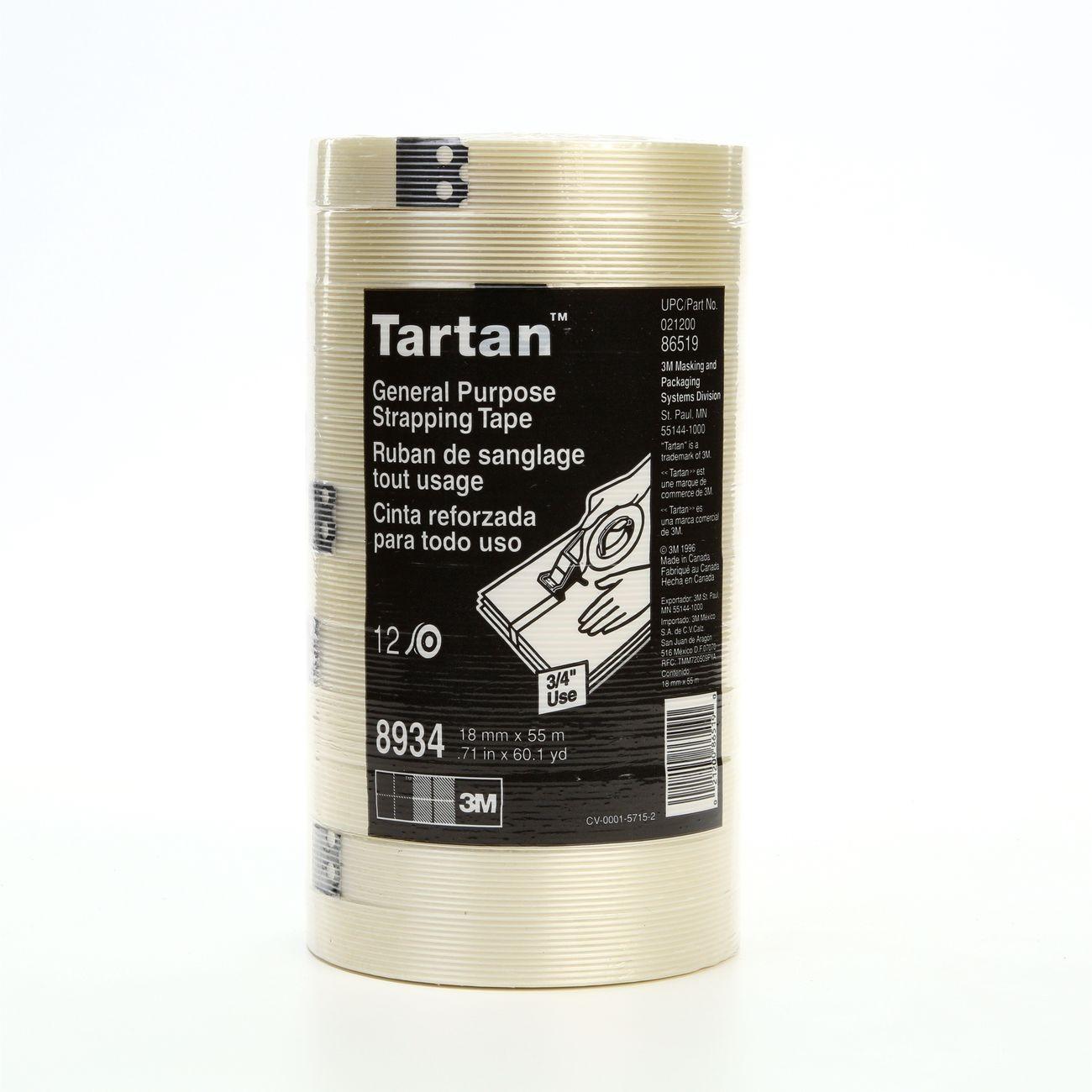 3M 3M 7000028886 Filament Tape Clear 18mm X 55 M