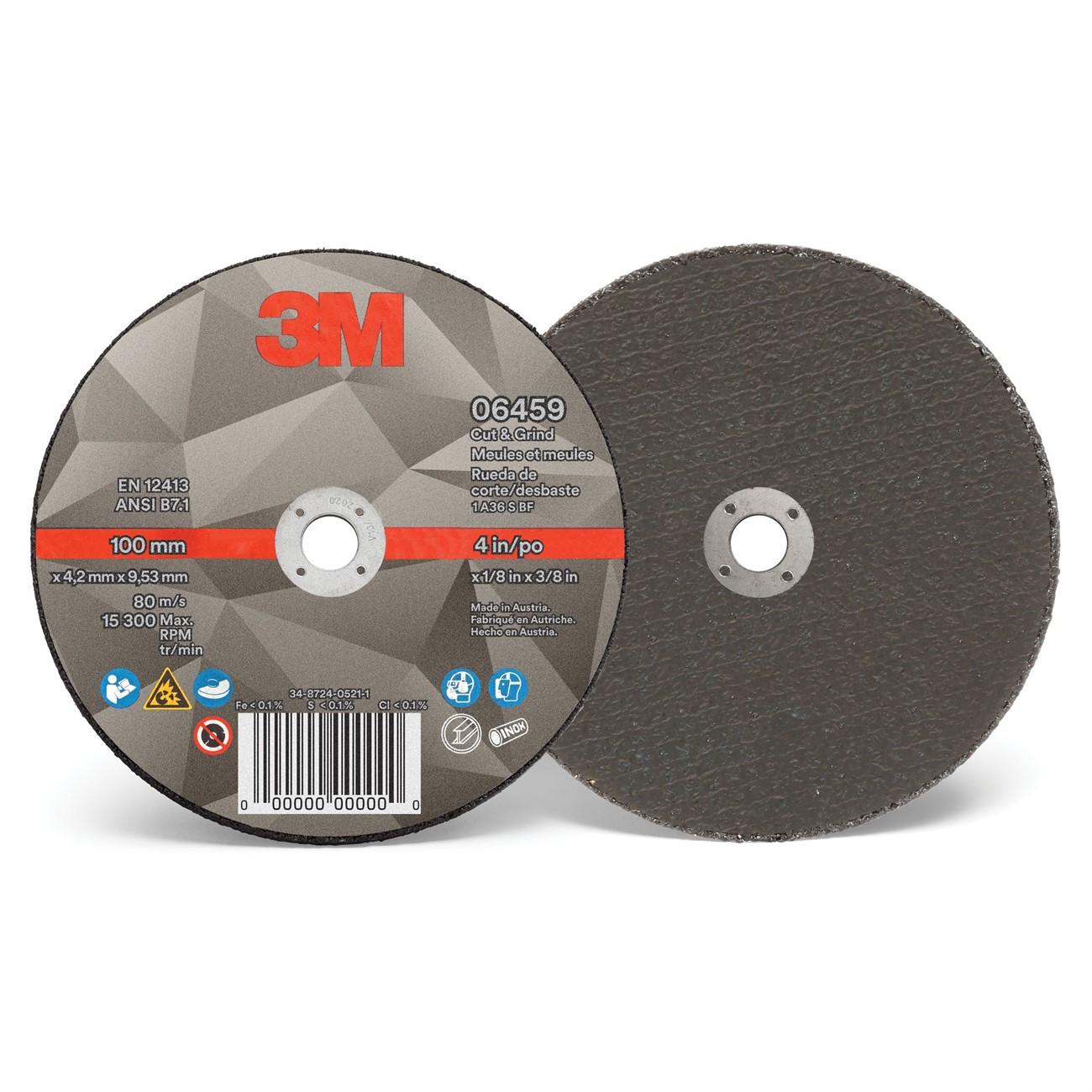 3M 3M 7100214075 Cut and Grind Wheel 4 in 3/8 in Arbor