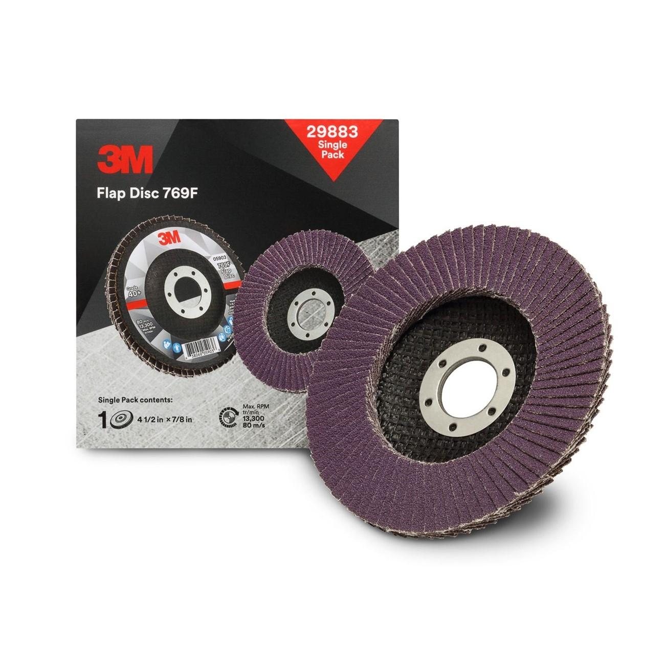 3M 3M 7100180139 Flap Disc 40 Grit 4.5 Inch Type 27 13300 Rpm
