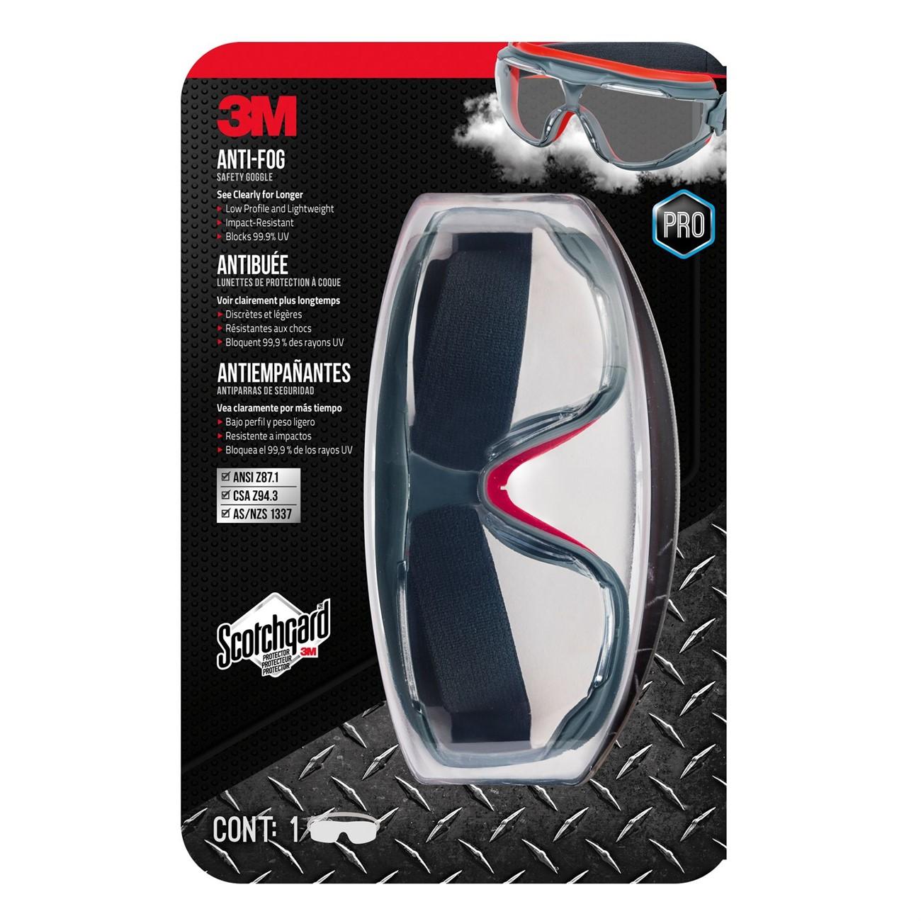 3M 3M 7100199315 Safety Goggle Clear Anti-fog Polycarbonate