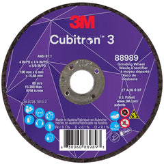 3M 3M 7100303964 Cubitrona 3 Grinding Wheel 4 in 1/4 in