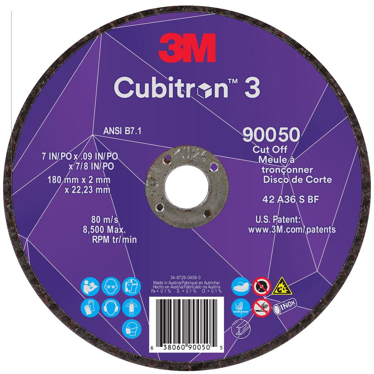3M 3M 7100313191 Cubitrona 3 Cut-off Wheel 7 in 36+ Grit