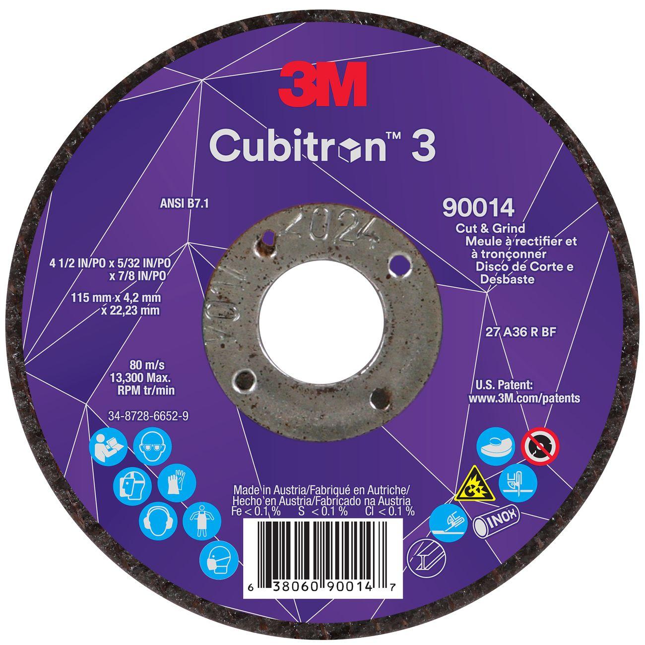 3M 3M 7100303968 Cut and Grind Wheel 4.5 Inch Diameter