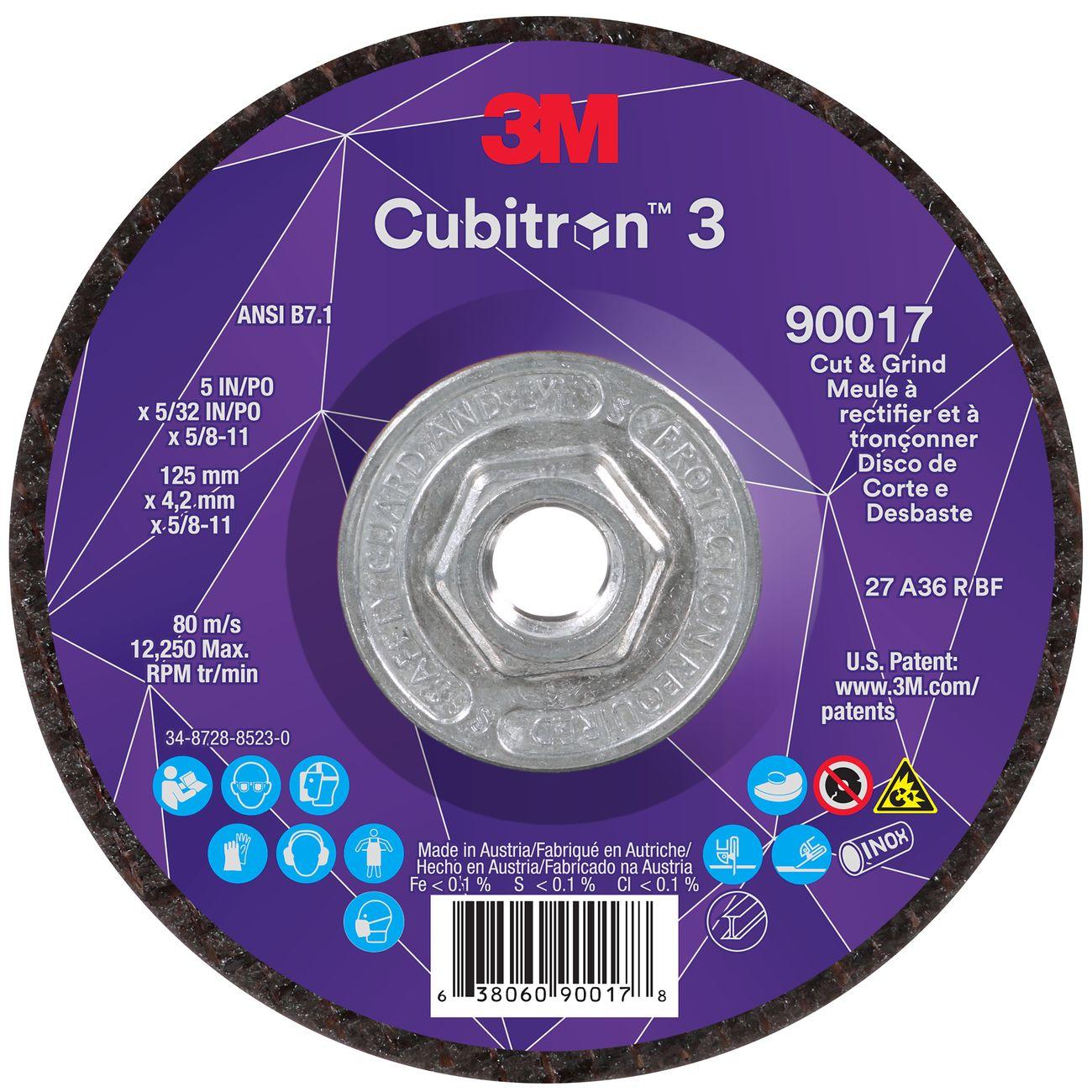 3M 3M 7100313550 Cut and Grind Wheel 5 Inch 36 Grit