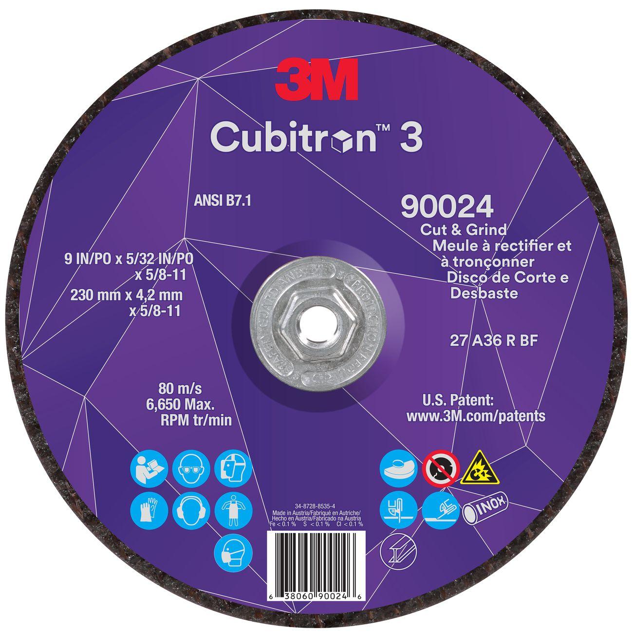 3M 3M 7100313203 Cut and Grind Wheel 9 Inch 36 Grit
