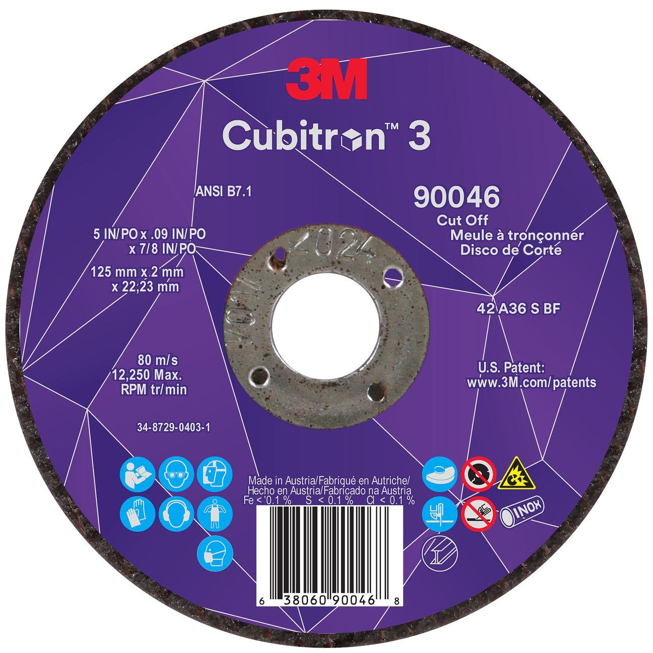 3M 3M 7100304011 Cubitrona 3 Cut-off Wheel 5 Inch