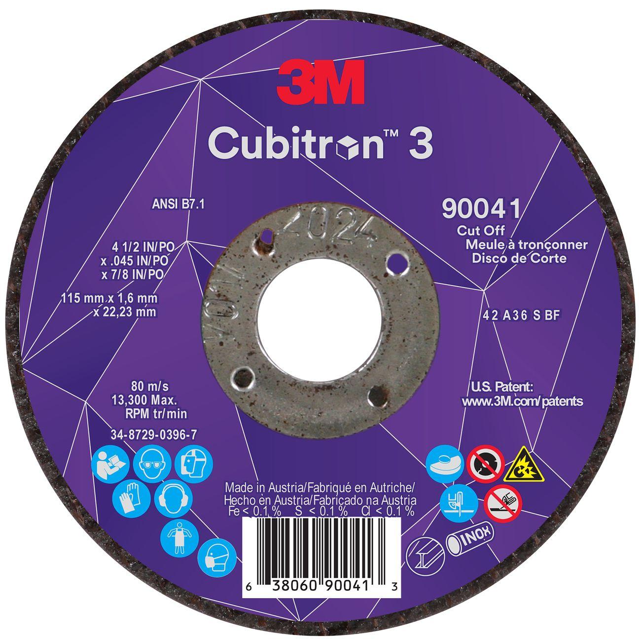 3M 3M 7100304008 Cut-off Wheel 4.5 in 0.045 in 36 Plus Grit