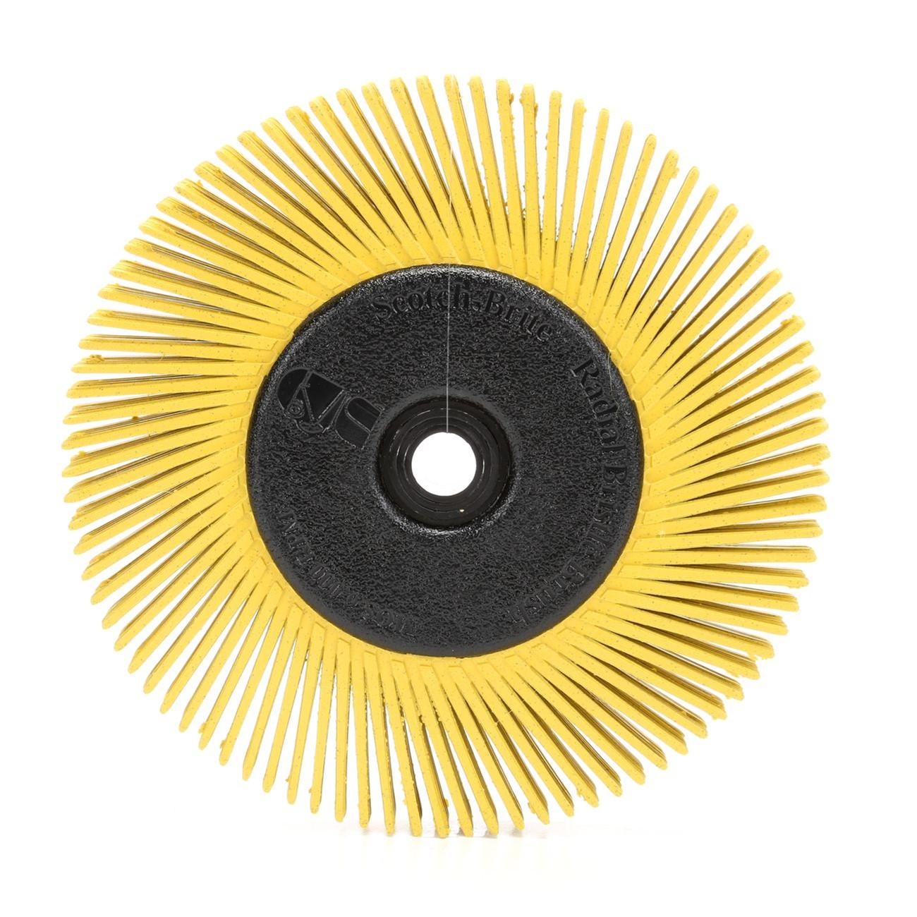 3M 3M 7100138291 Radial Bristle Brush 6in Grade 80 Yellow