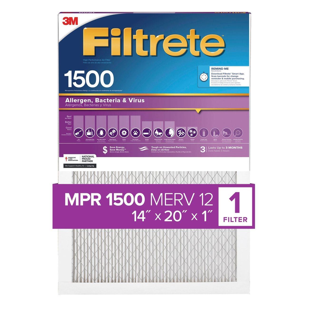 3M 3M 7100222947 Filtrete Ultra Allergen Filter 14x20x1 6-pack