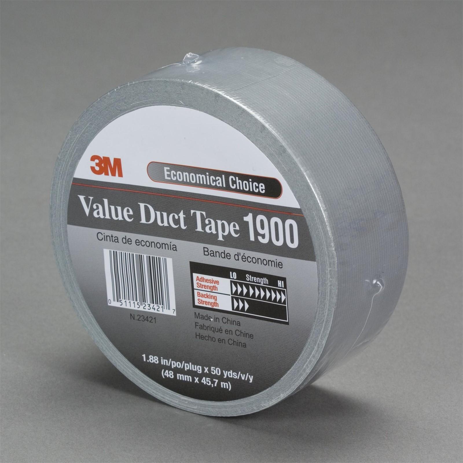 3M 3M 7000124256 Value Duct Tape 1900 Silver 2.83in X 50yd