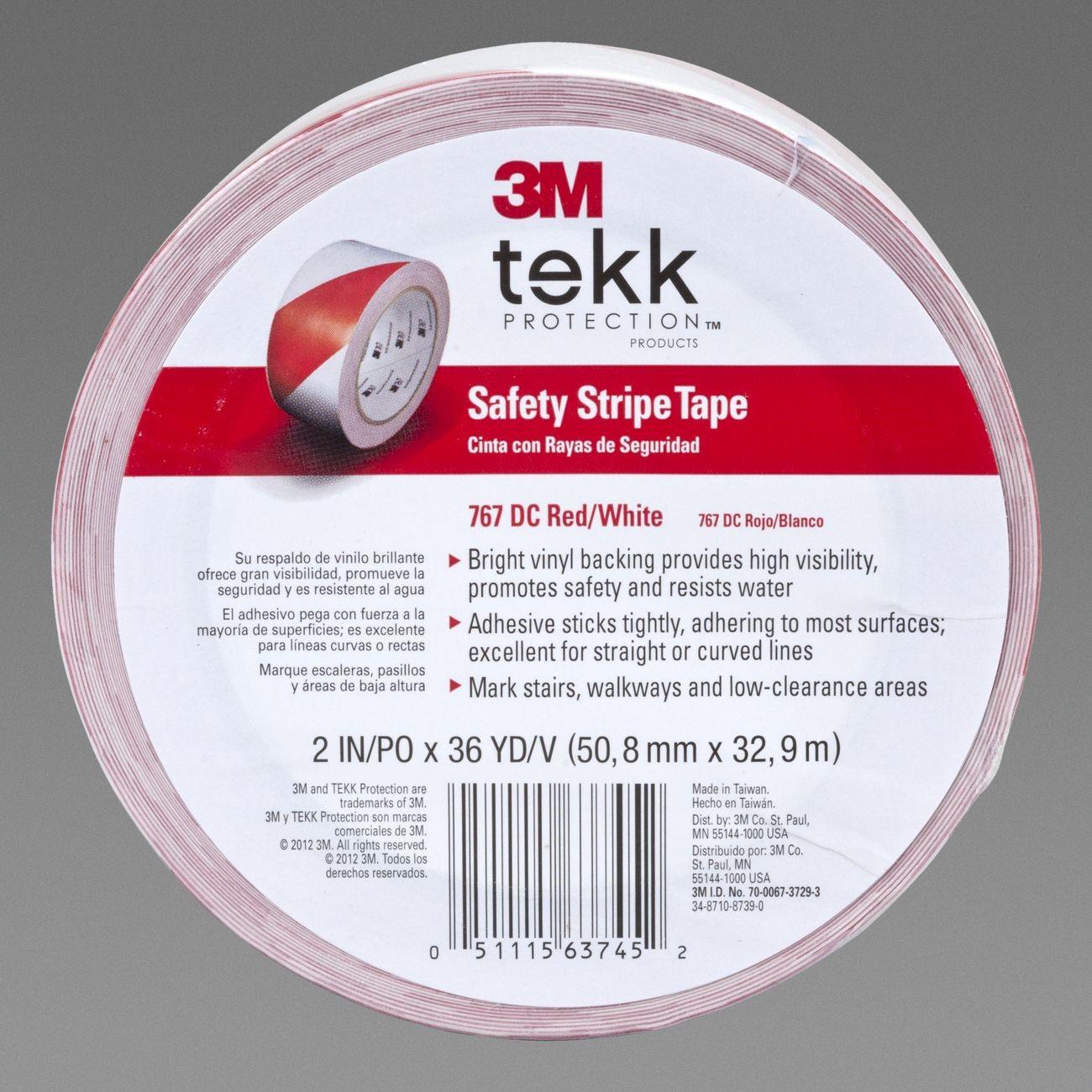 3M 3M 7010375766 Safety Stripe Tape 2in X 36yd Red White