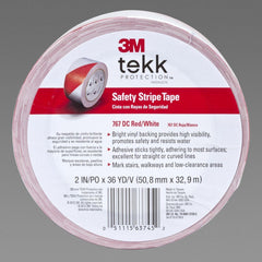 3M 3M 7010375766 Safety Stripe Tape 2in X 36yd Red White