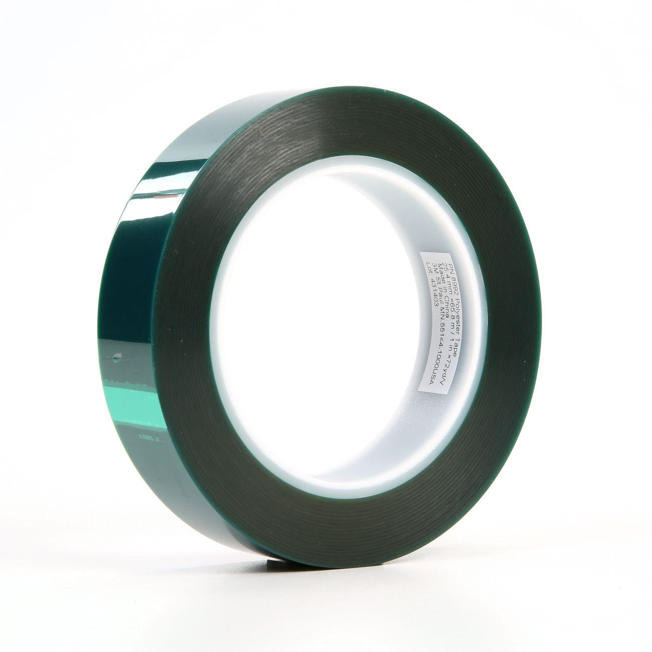 3M 3M 7000049776 Polyester Tape 8992 Green 1in X 72yd