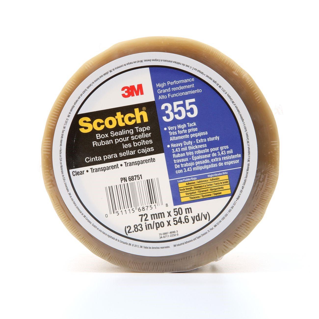 3M 3M 7010374956 Scotch 355 Polyester Box Sealing Tape