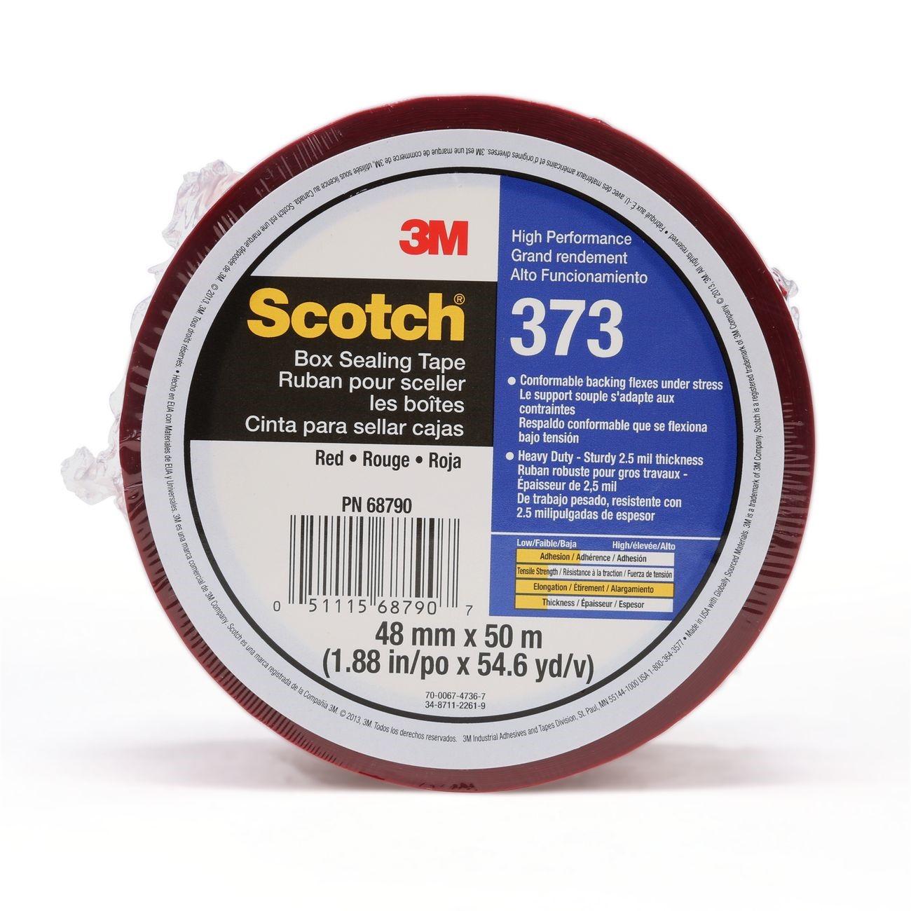 3M 3M 7010335126 Scotch 373 Box Sealing Tape Red 1.88 in
