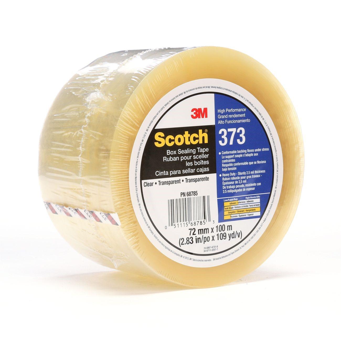 3M 3M 7010335125 Scotch 373 Box Sealing Tape Transparent