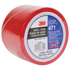 3M 3M 7100064525 Vinyl Tape 471 Red 3in X 36yd 5.2 Mil