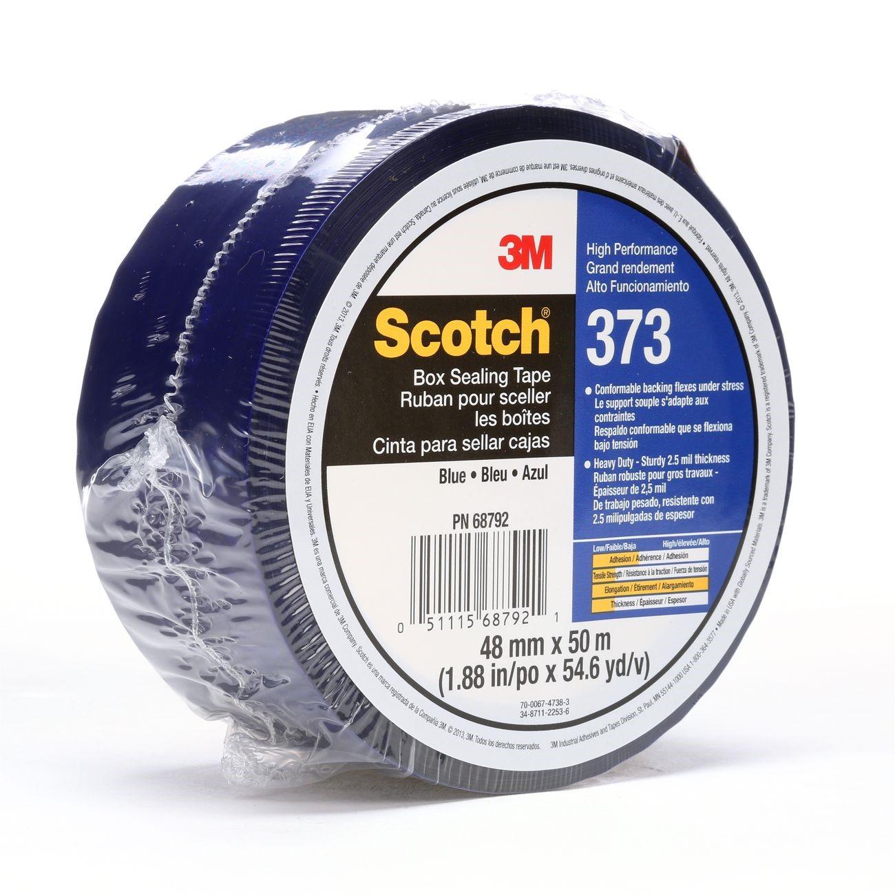 3M 3M 7010312443 Scotch 373 Box Sealing Tape Blue 54.68 Yd