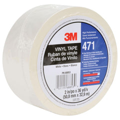 3M 3M 7100044650 Vinyl Tape 471 White 2in X 36yd 5.2 Mil