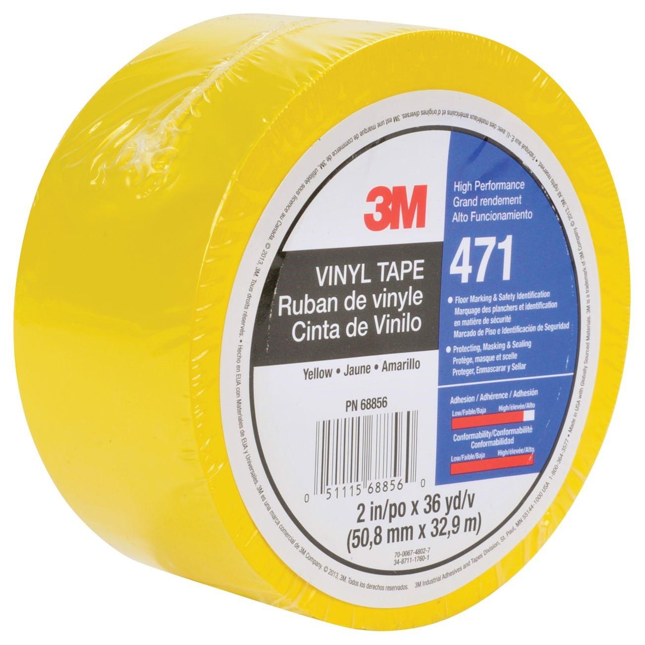 3M 3M 7100044478 Vinyl Marking Tape Yellow 2in X 36yd