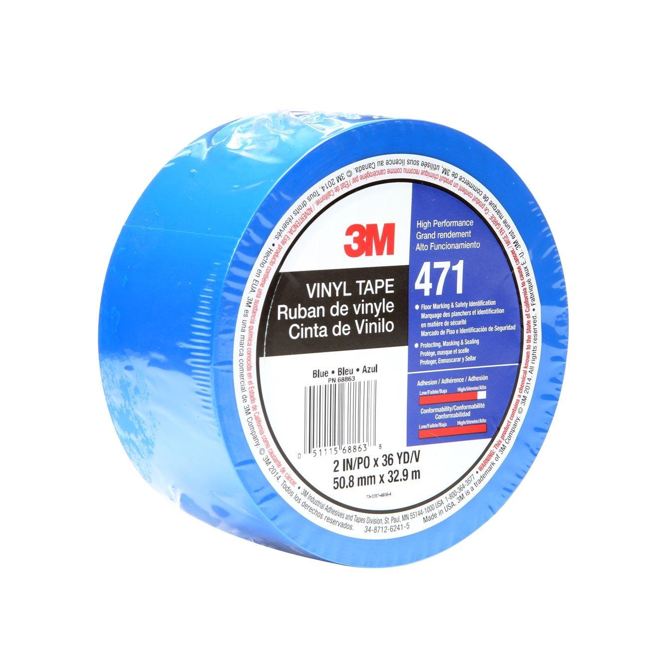 3M 3M 7100044656 Vinyl Marking Tape 2in X 36yd Blue