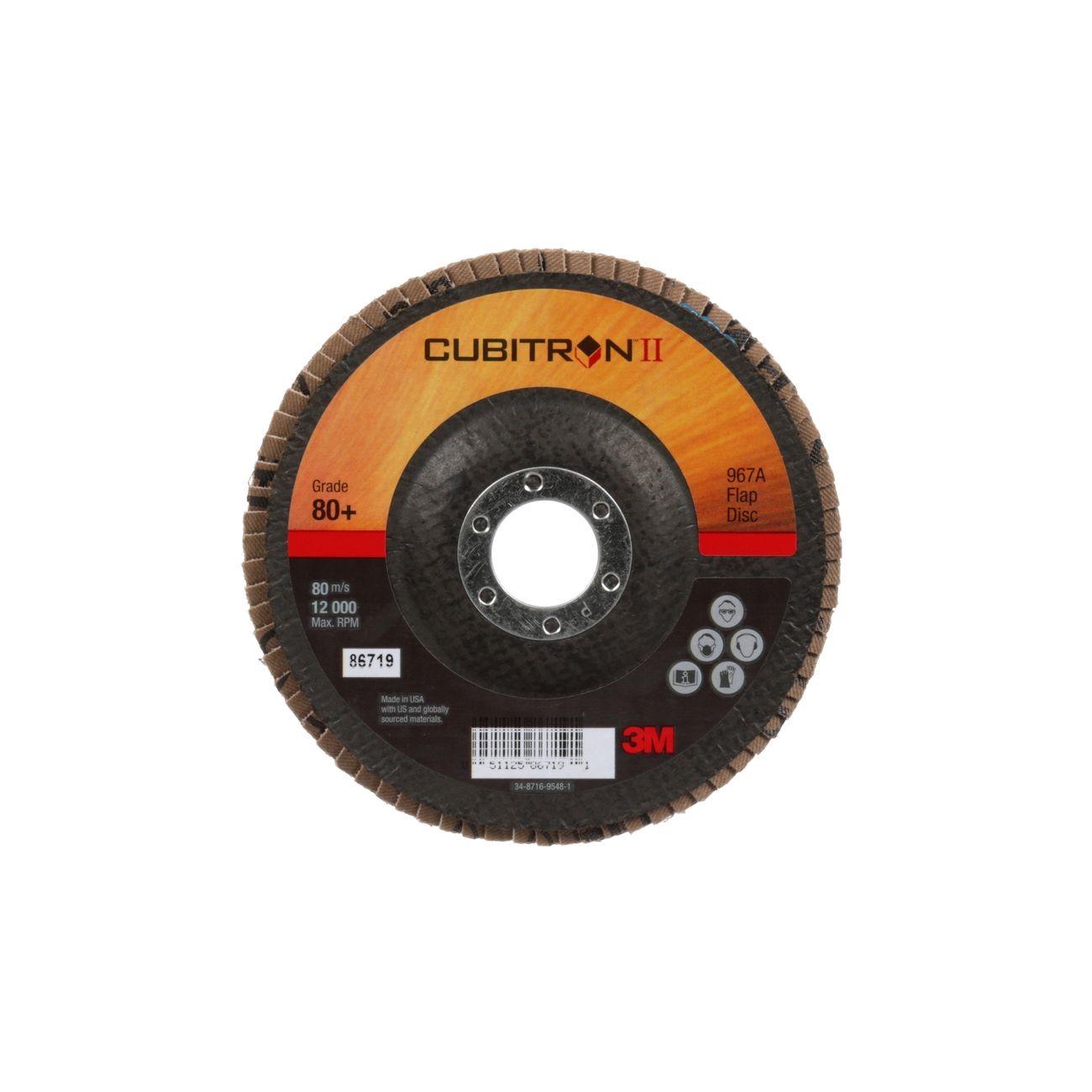 3M 3M 7000148200 Cubitron Ii 967A Flap Disc 5 Inch 80 Grit