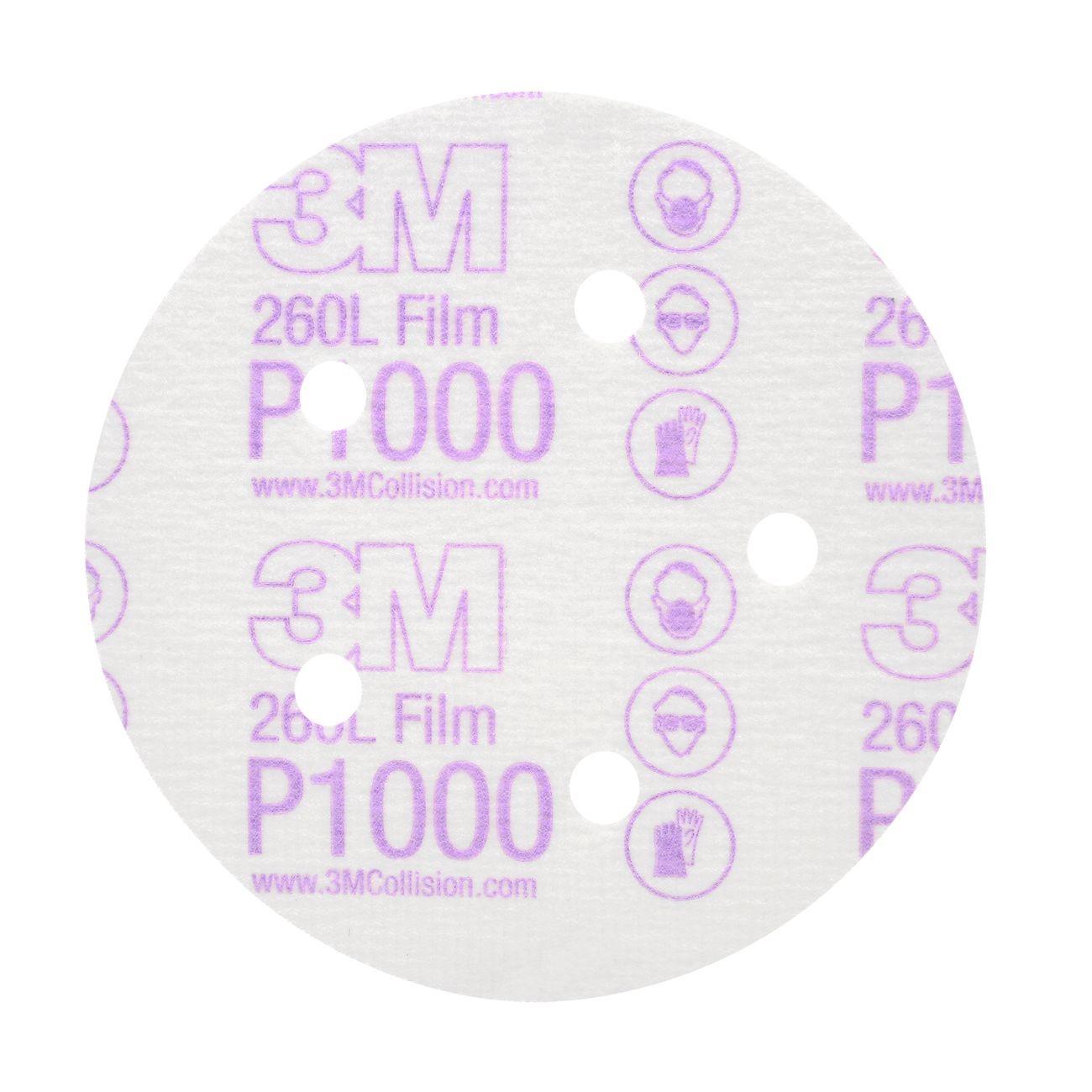 3M 3M 7000045653 Hookit Film Disc 260L 5 Inch P1000 Grit