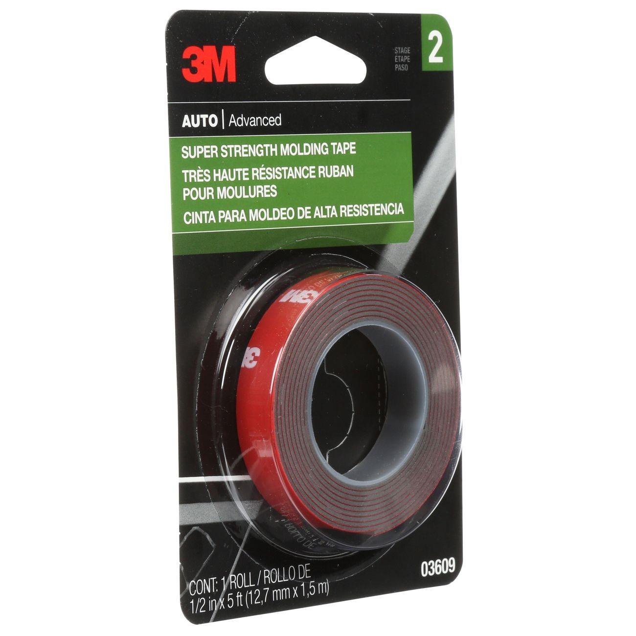3M 3M 7000000533 Super Strength Molding Tape 0.5x5 Ft