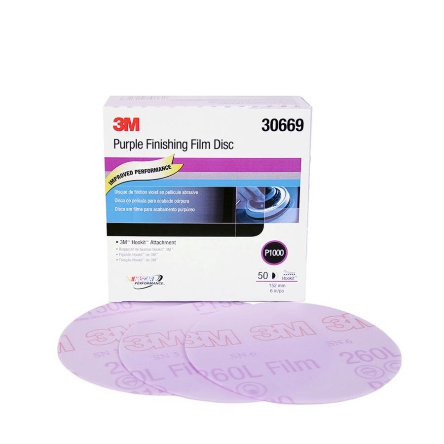 3M 3M 7100122791 Purple Finishing Film Hookit Disc 6in P1000