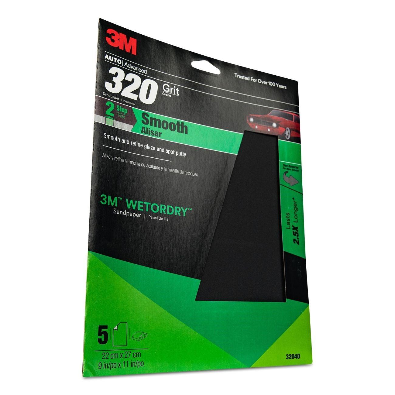 3M 3M 7010364678 Wetordry Sandpaper 320 Grit 9x11 in