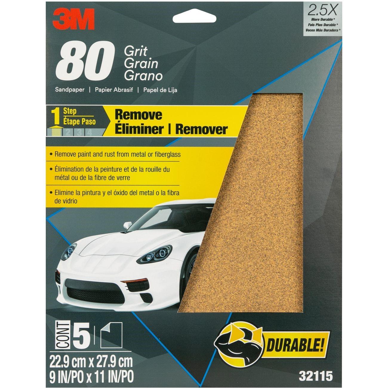 3M 3M 7010308859 Aluminum Oxide Sandpaper 80 Grit 9x11 in