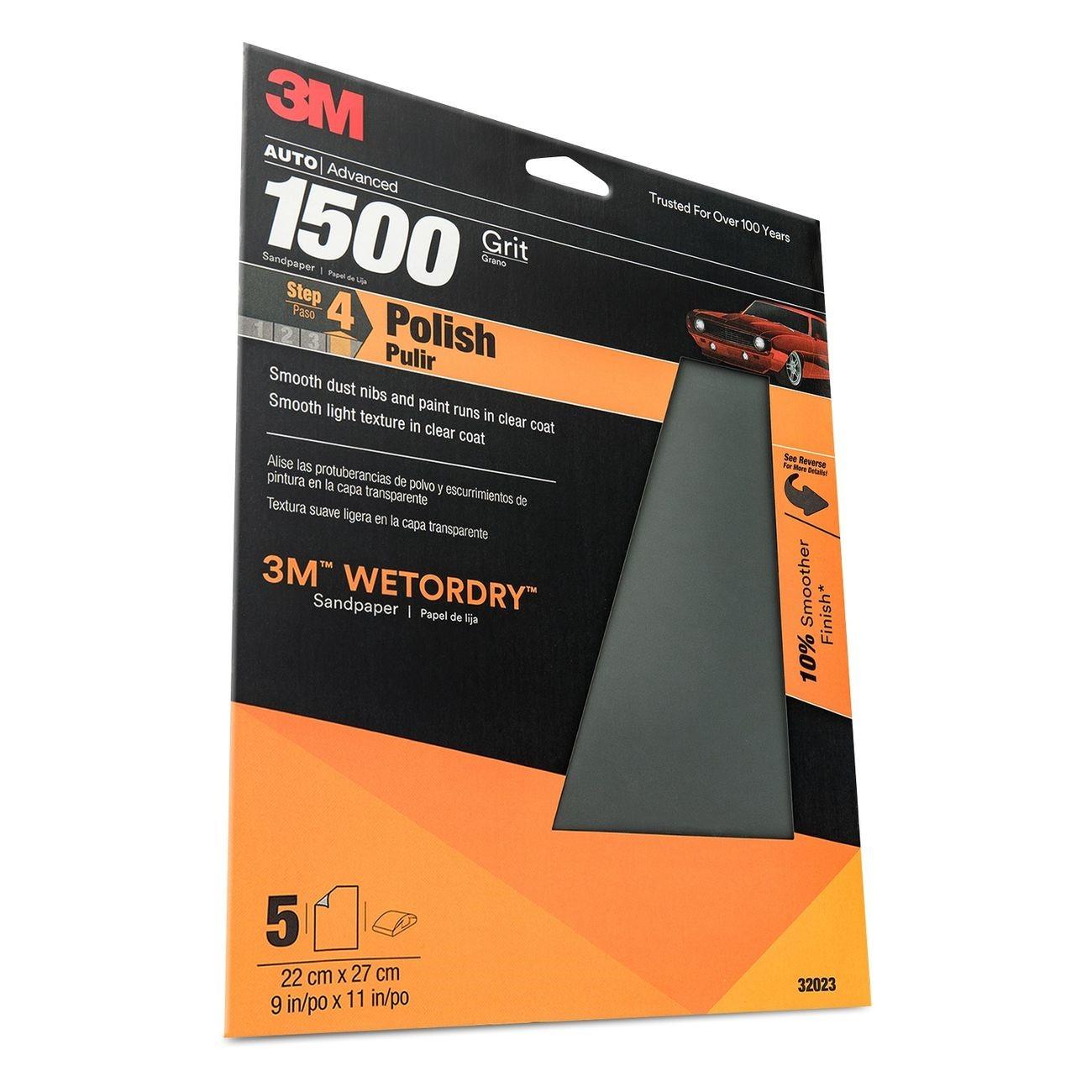 3M 3M 7010300639 Wetordry Sandpaper 1500 Grit 9x11 in