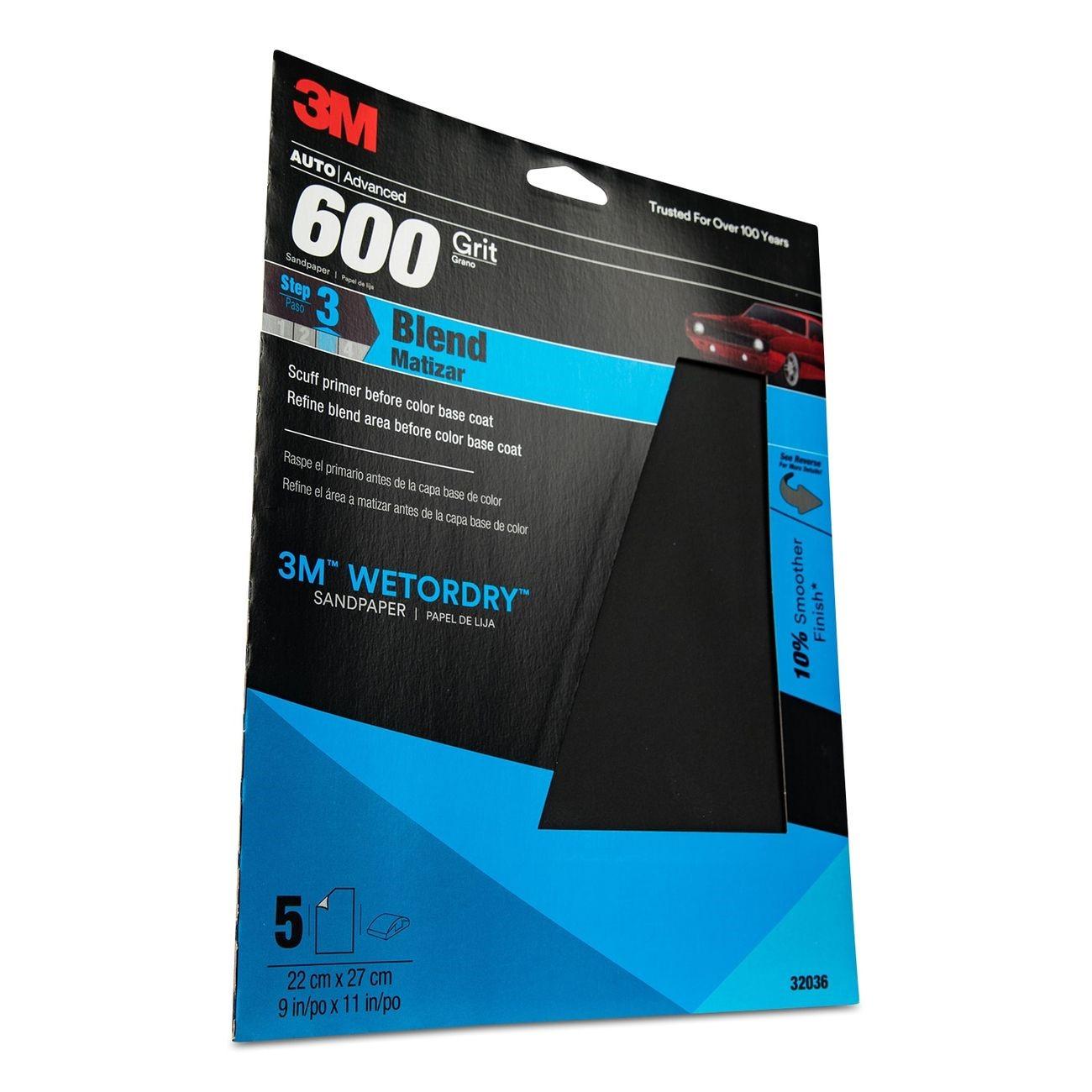 3M 3M 7010328059 Wetordry Sandpaper 600 Grit 9x11 in