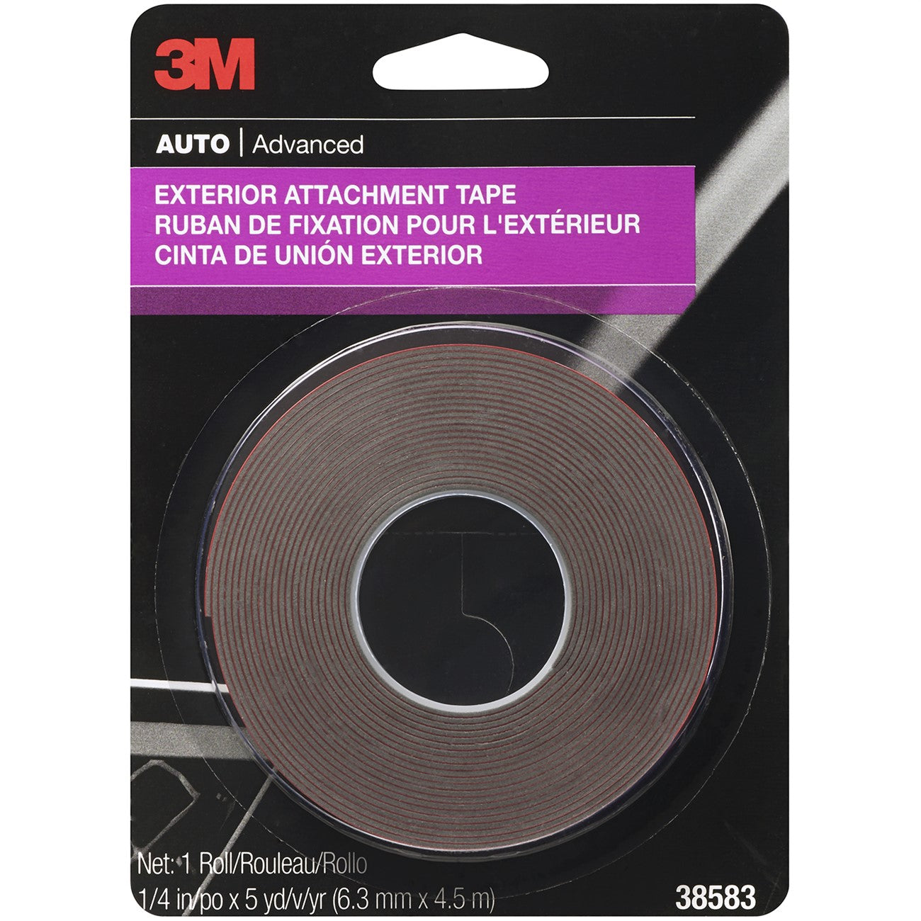 3M 3M 7010300583 Exterior Attachment Tape 0.25 in X 15 Ft