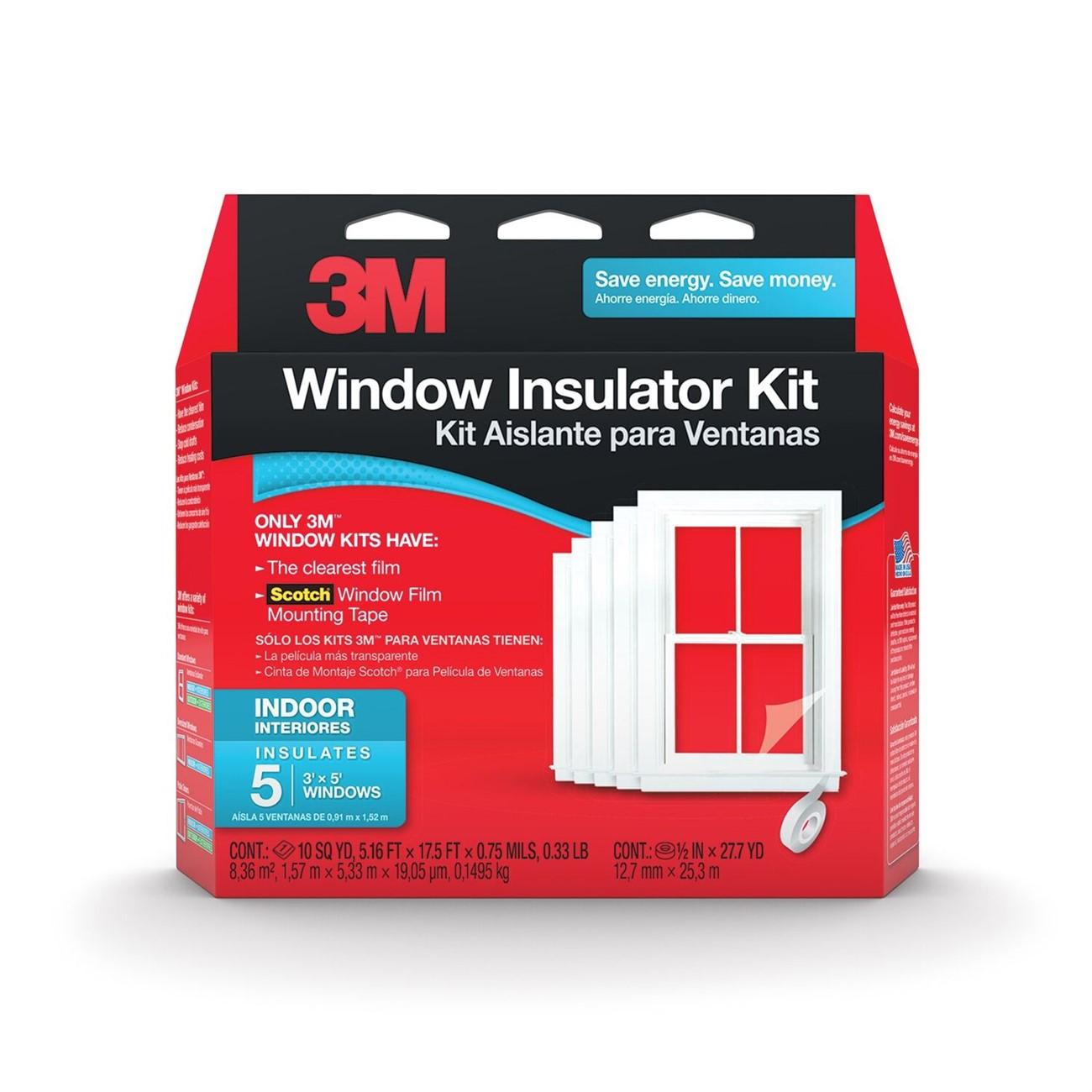 3M 3M 7010332456 Indoor Window Insulator Kit 5-window Pack