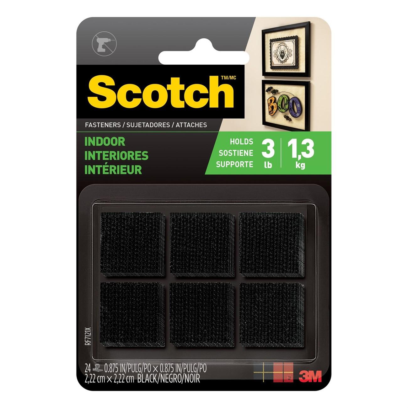3M 3M 7100112300 Hook Loop Fastener Squares 24 Count