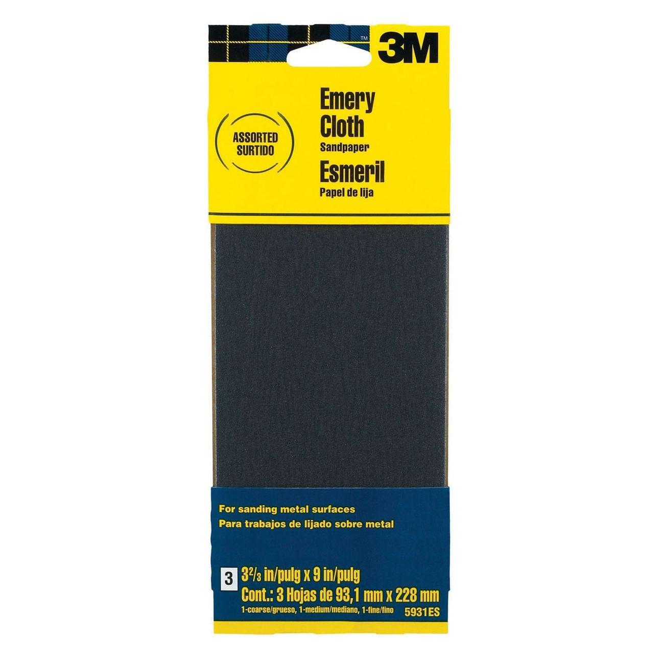 3M 3M 7010384546 Emery Cloth Sandpaper Assorted Grit