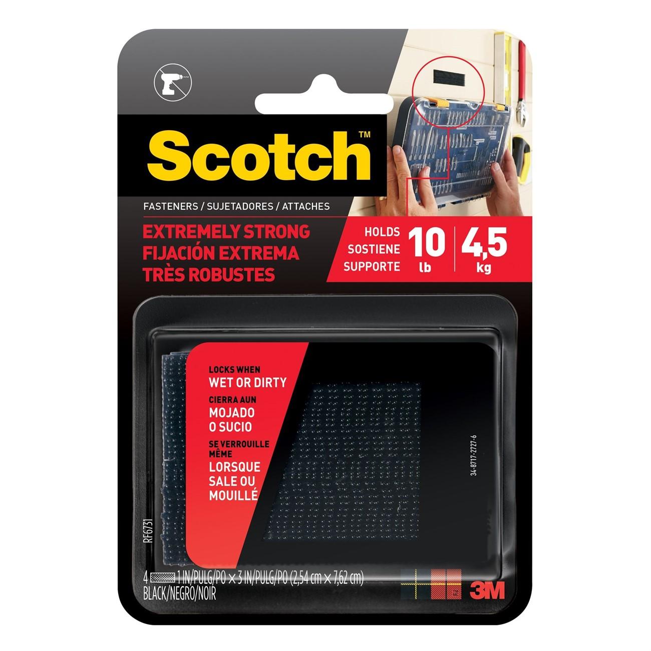 3M 3M 7100055877 Reclosable Fastener Strips 1x3 in Black