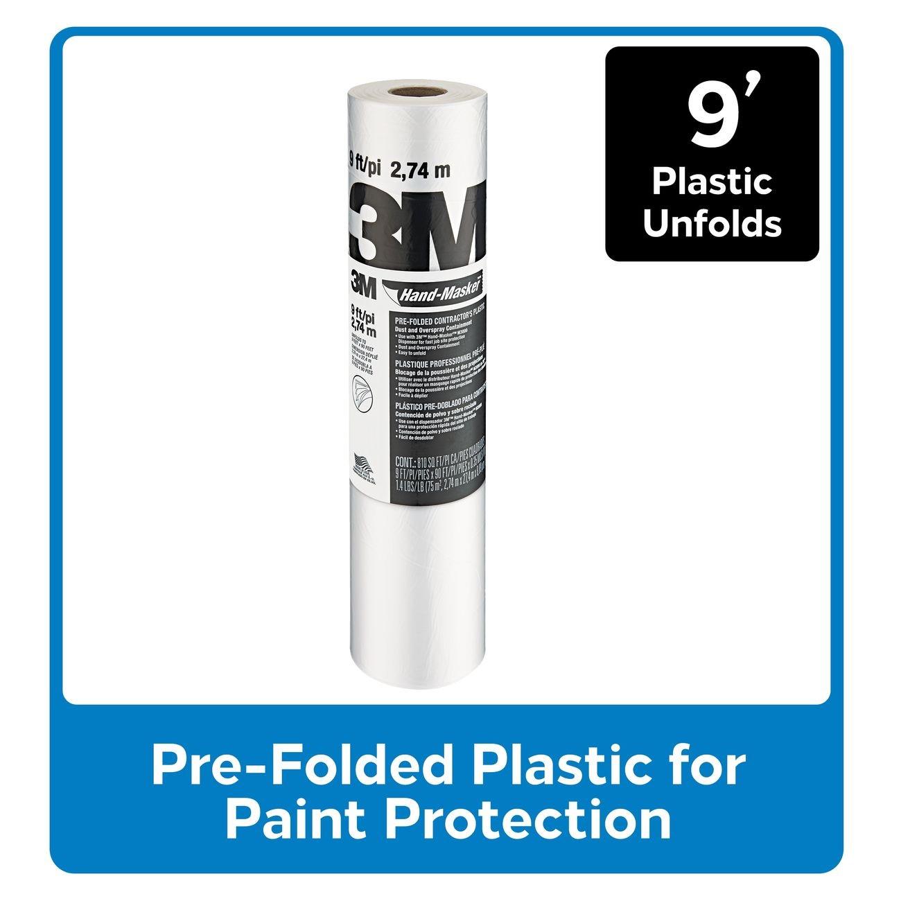 3M 3M 7100066366 Contractors Plastic Film 9 Ft X 90 Ft