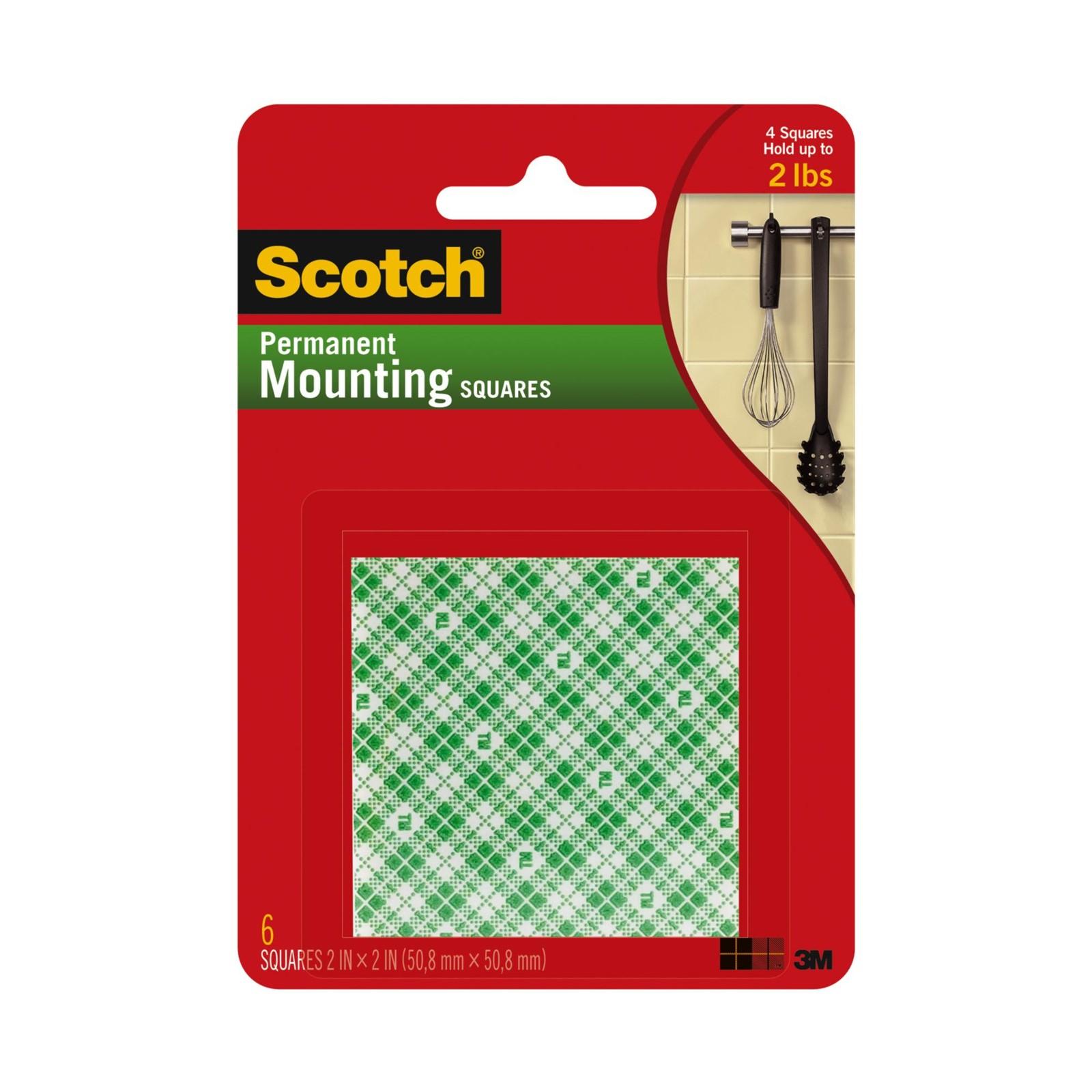 3M 3M 7100241755 Permanent Mounting Squares 2x2 in Heavy Duty
