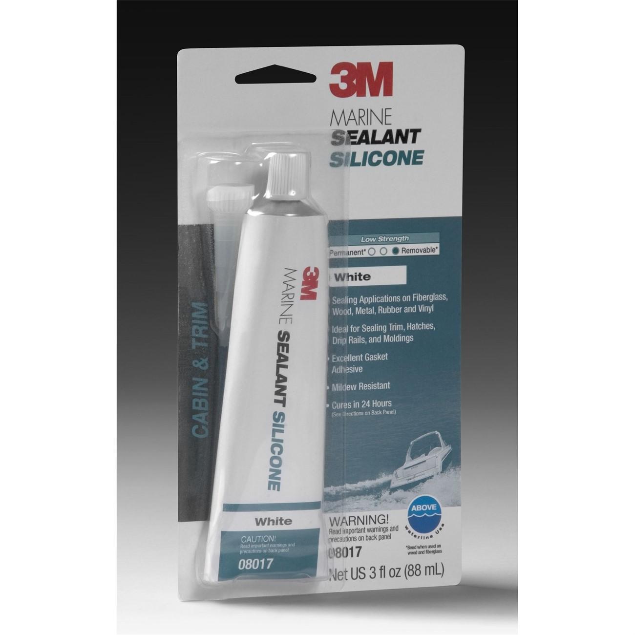 3M 3M 7000120479 Marine Grade Silicone Sealant White 3 Oz