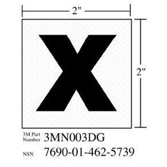 3M 3M 7010388565 Damage Control Sign Label X-ray 2x2