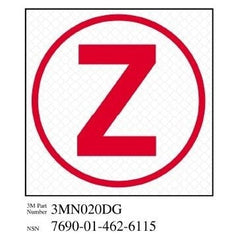 3M 3M 7010388573 Damage Control Sign 3x3 Circular Zebra