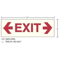 3M 3M 7010296997 Photoluminescent Shipboard Exit Sign