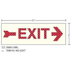 3M 3M 7010343543 Photoluminescent Shipboard Exit Sign