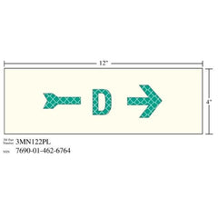 3M 3M 7010343544 Photoluminescent Shipboard Sign 12x4 in