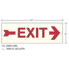 3M 3M 7010389817 Photoluminescent Shipboard Exit Sign Film
