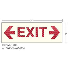 3M 3M 7010317781 Photoluminescent Exit Sign 24x8 in